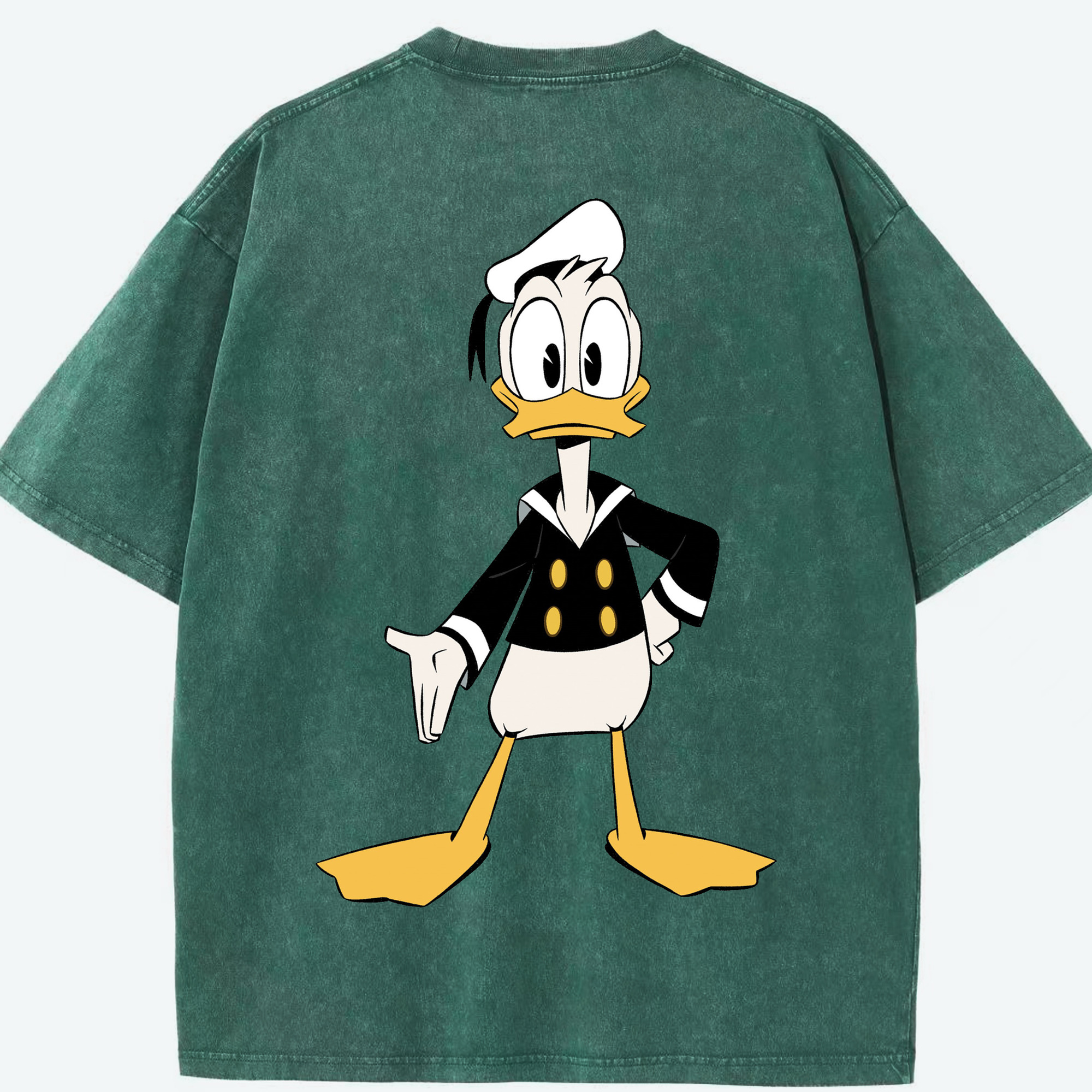 （画像用） ミッキーマウス Mickey Mouse 綿100% ヴィンテージ風 半袖Tシャツ（背面プリント）